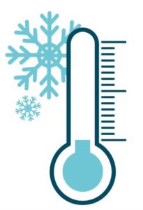 冬の気温を計測した温度計